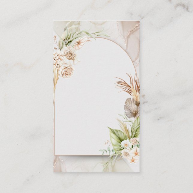 Faire-part de mariage à arch floral séché avec de  (Dos)