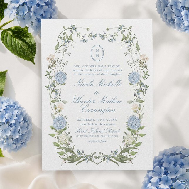 Faire-part de mariage à blason monogramme avec Hyd (Créateur téléchargé)