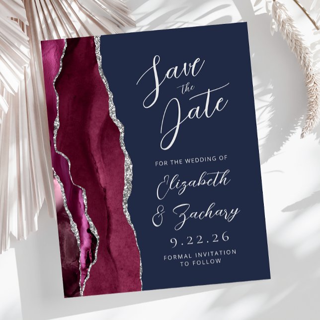Faire-part de mariage à budget maîtrisé Agate Bord (Créateur téléchargé)