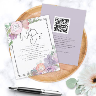 Faire-part de mariage à code QR Floralies de BUDGE