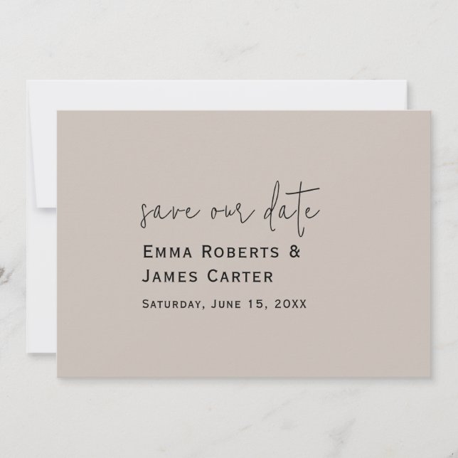 Faire-part de mariage à date modifiable couleur (Devant)
