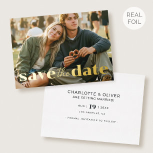 Faire-part de mariage à dater moderne avec photo e