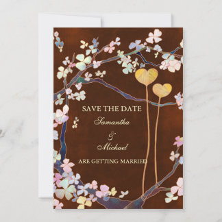 Faire-part de mariage à deux cœurs pour Sauvegarde