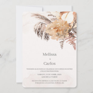 Faire-part de mariage à fleurs blanches