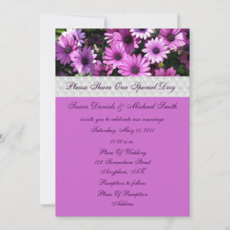 Faire-part de mariage à fleurs de marguerites afri