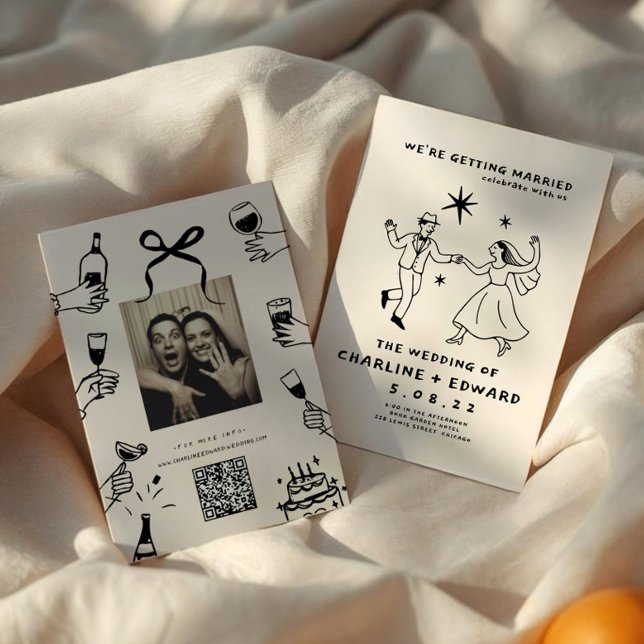 Faire-part de mariage à griffes à main fantaisie (Créateur téléchargé)