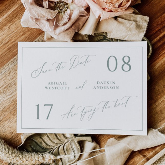 Faire-part de mariage à jour Dusty Sage (Créateur téléchargé)