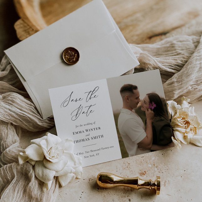 Faire-part de mariage à la calligraphie élégante P (Créateur téléchargé)