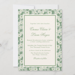 Faire-part de mariage à la chinoiserie de jardin v