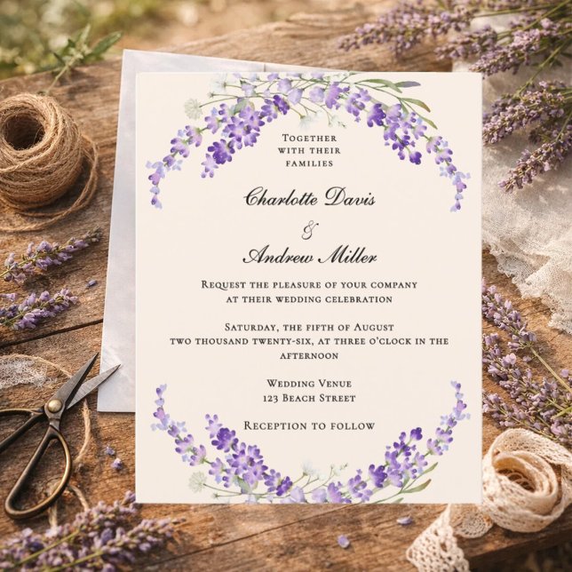 Faire-part de mariage à la crème de champagne et f (Créateur téléchargé)