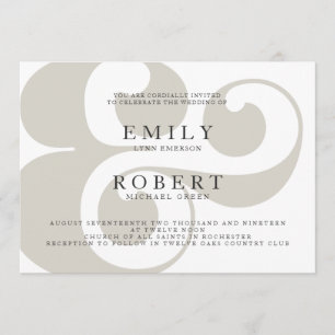 Faire-part de mariage à la mode minimaliste -