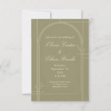 Faire-part de mariage à la sauge botanique
