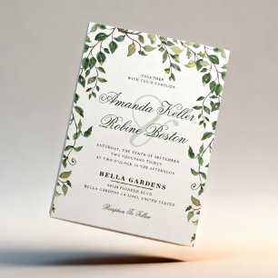 Faire-Part de Mariage à la Végétation Botanique