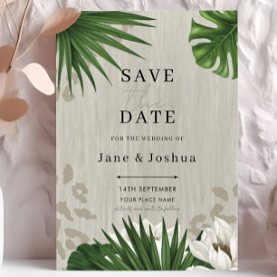 Faire-part de mariage à la verdure tropicale