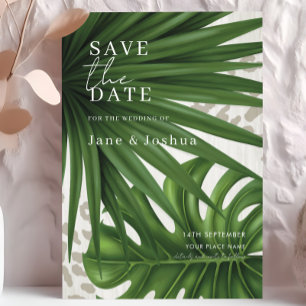 Faire-part de mariage à la verdure tropicale