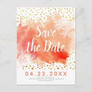 Faire-part de mariage à l'aquarelle avec éclabouss