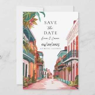 Faire-part de mariage à l'aquarelle de la Nouvelle