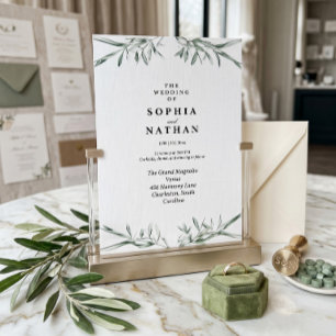 Faire-part de mariage à l'aquarelle élégante avec