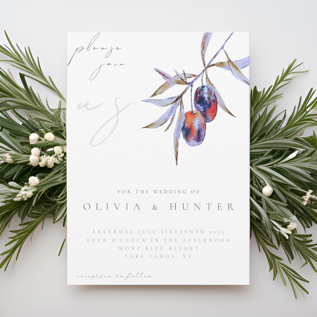Faire-part de mariage à l'aquarelle élégante de br (Créateur téléchargé)
