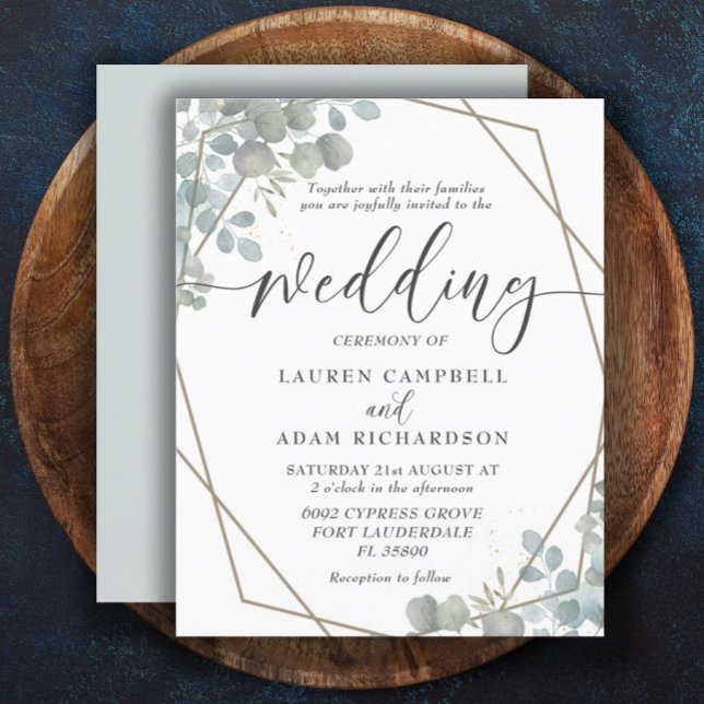 Faire-part de mariage à l'aquarelle et verdure de  (Créateur téléchargé)