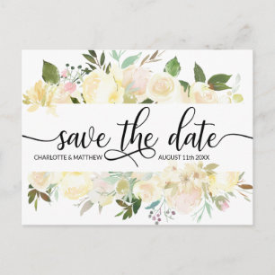 Faire-part de mariage à l'aquarelle floral rose iv