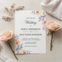 Faire-part de mariage à l'aquarelle lavande élégan
