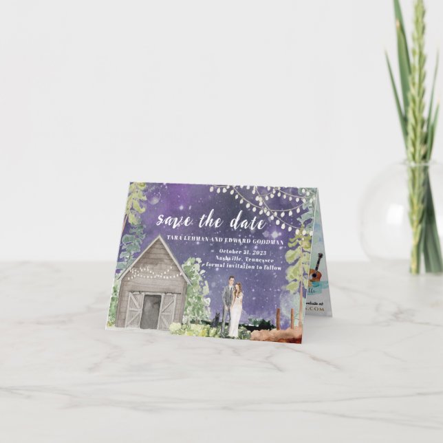 Faire-part de mariage à l'aquarelle | Nashville  (Devant)