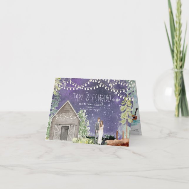 Faire-part de mariage à l'aquarelle | Nashville (Devant)