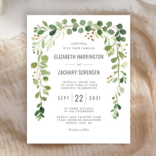 Faire-part de mariage à l'arche d'eucalyptus bon m
