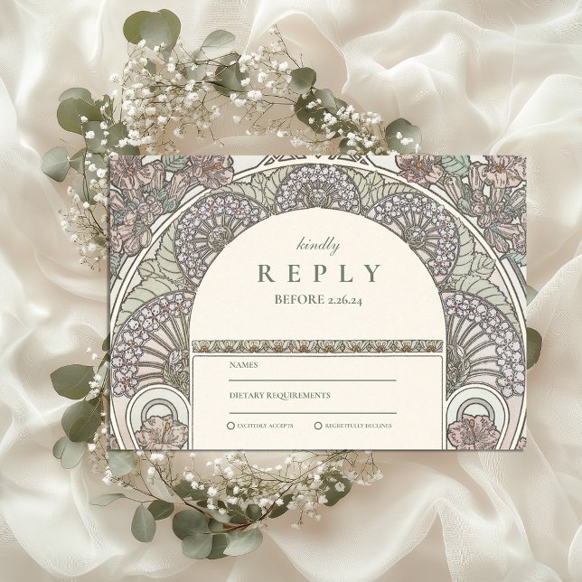 Faire-part de mariage à l'arche florale romantique (Créateur téléchargé)