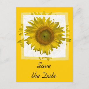 Faire-part de mariage à l'avance Tournesol Jaune