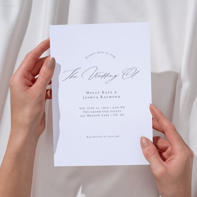 Faire-part de mariage à l'écriture moderne simple (Créateur téléchargé)