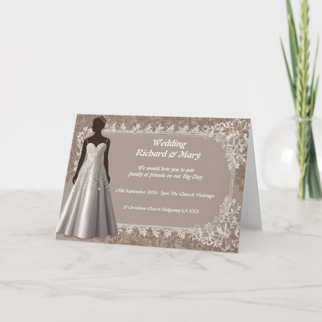 Faire-part de mariage à l'élégance naturelle (Devant)
