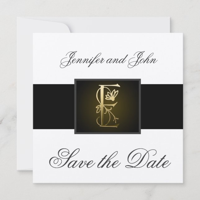 Faire-part de mariage à l'occasion de la date de s (Devant)