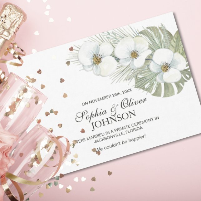 Faire-part de mariage à l'orchidée blanche tropica (Créateur téléchargé)