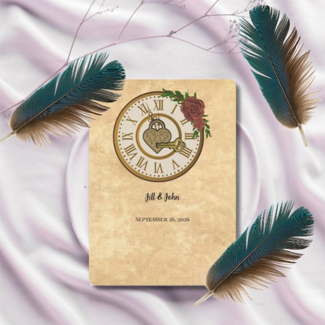 Faire-part de mariage à mécanisme d'horlogerie Cœu (Créateur téléchargé)