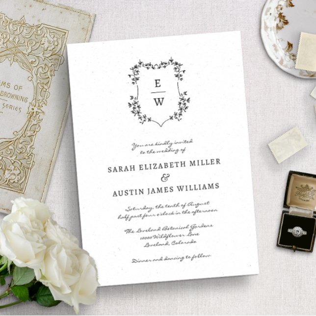 Faire-Part de Mariage à Monogramme Simple (Créateur téléchargé)