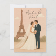 Faire-part de mariage à Paris | Élégante Tour Eiff