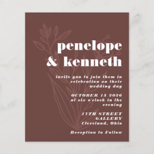 Faire-part de mariage à petit budget - Botanique m