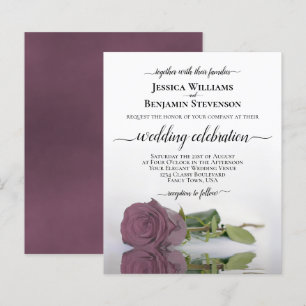 Faire-part de mariage à petit budget Dusty Mauve R