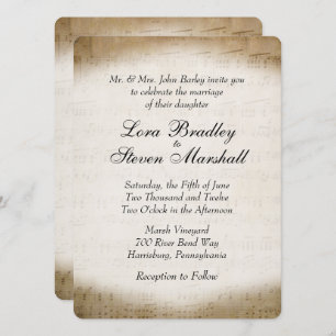 Faire-part de mariage à thème de la musique de feu