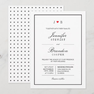 Faire-part de mariage à typographie chic simple