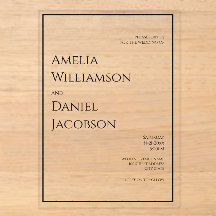 Faire-part de mariage à typographie minimaliste mo