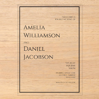 Faire-part de mariage à typographie minimaliste mo