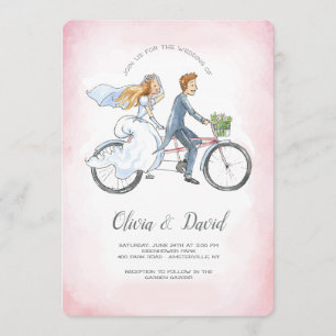 Faire-part de mariage à vélo