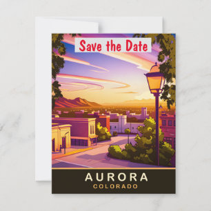 Faire-part de mariage à vue sur montagne Aurora Co