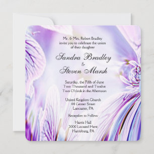 Faire-part de mariage Abstrait de purple