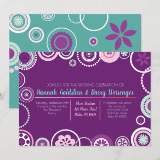 FAIRE-PART DE MARIAGE ABSTRAIT DOTS ABSTRAIT