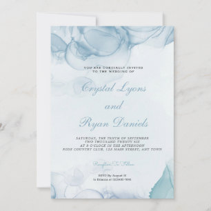 Faire-part de mariage Abstrait Dusty Blue moderne