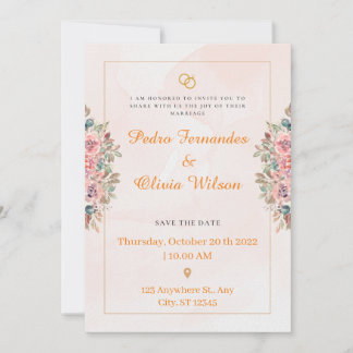 Faire-part de mariage acrylique, Élégant Mariage v